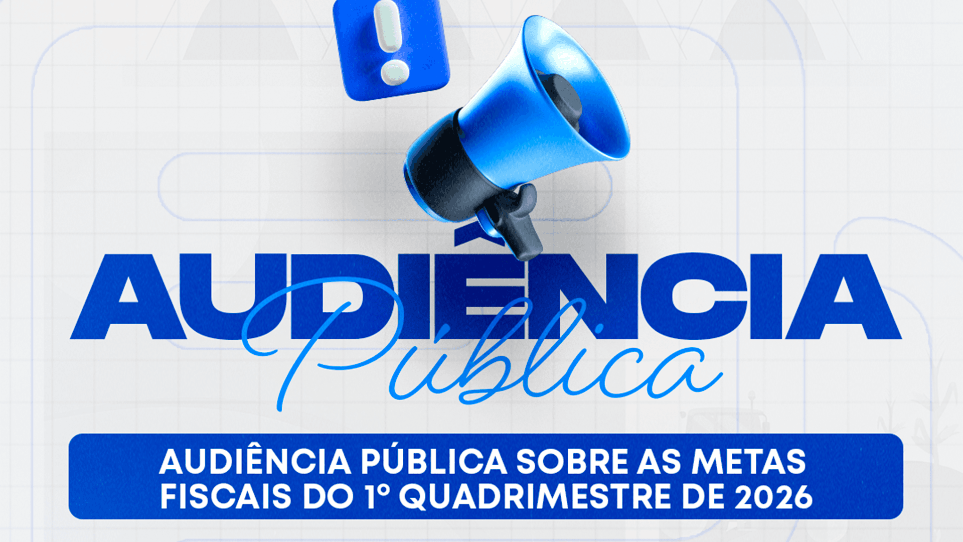 Prefeitura de Caarapó convida população para Audiência Pública de Metas Fiscais do 1º quadrimestre de 2026